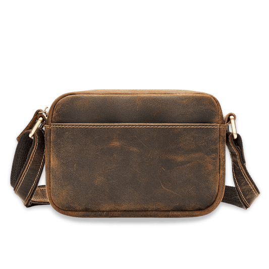 Vintage Crazy Horse Cow Leather Crossbody Sling – Men’s Chest & Travel Bag - The Urbanex