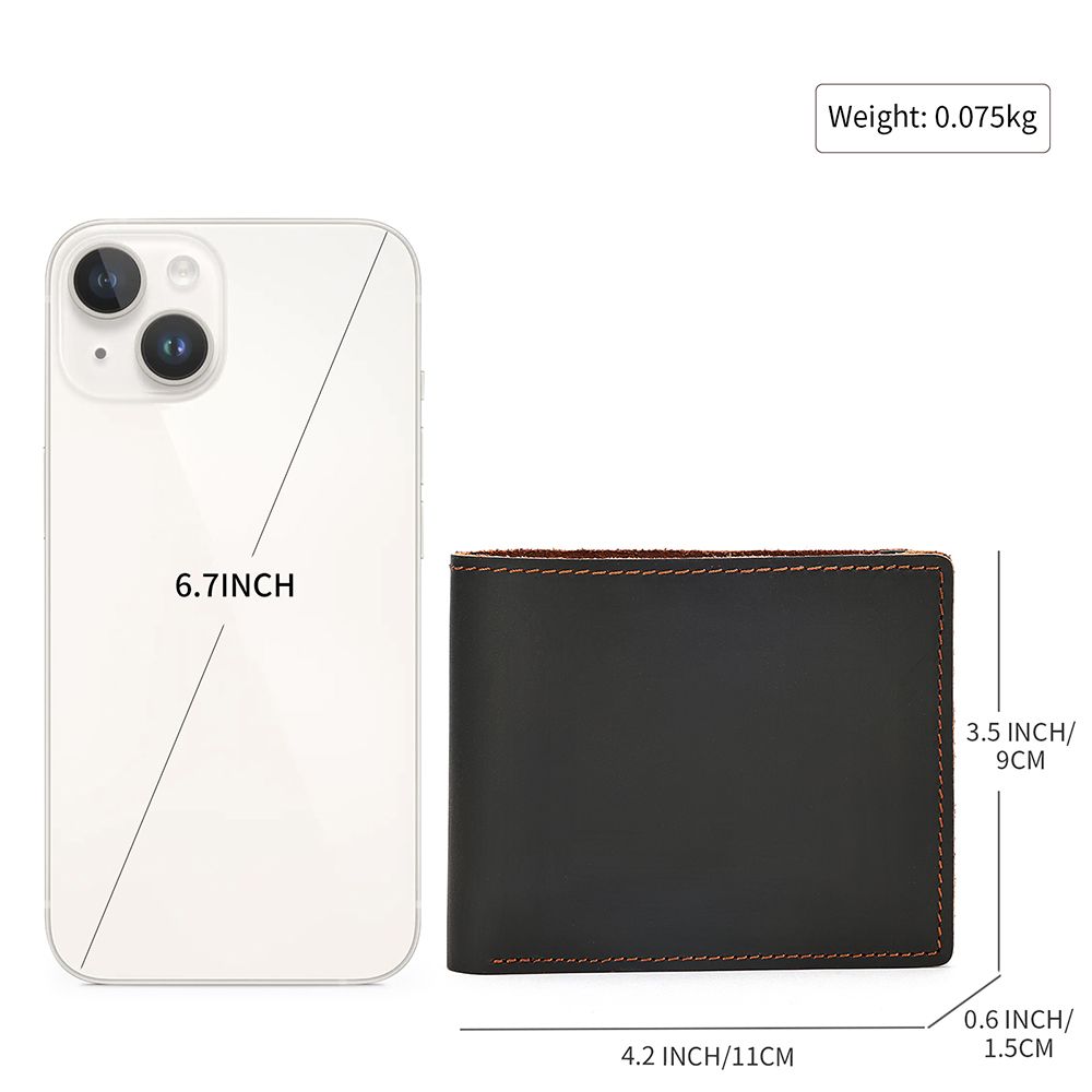 Vintage Genuine Leather Short Bifold Wallet with Coin Pocket – Waterproof Design - The Urbanex