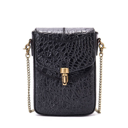 Women’s Genuine Leather Retro Stitching Crossbody Messenger Bag - The Urbanex