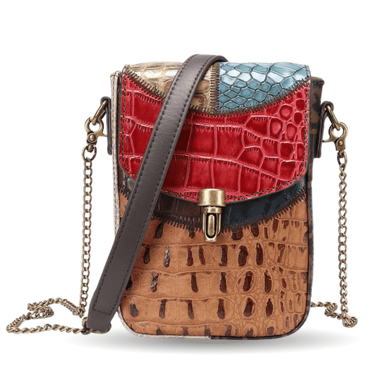 Women’s Genuine Leather Retro Stitching Crossbody Messenger Bag - The Urbanex