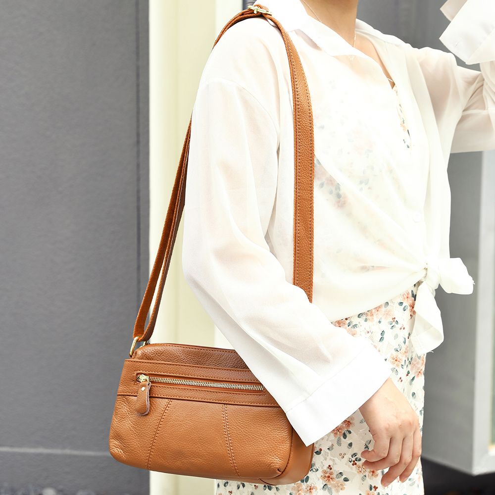 Women’s Genuine Leather Satchel & Crossbody Bag – Dual Style Design - The Urbanex