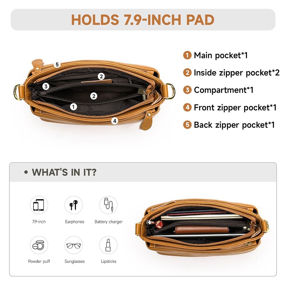 Women’s Genuine Leather Satchel & Crossbody Bag – Dual Style Design - The Urbanex